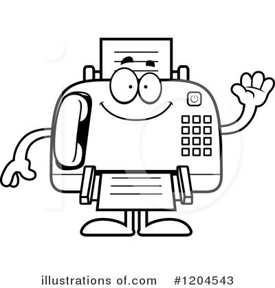 Royalty-Free (RF) Fax Machine Clipart Illustration by Cory Thoman - Stock Sample