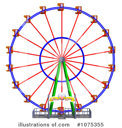 Royalty-Free (RF) Ferris Wheel Clipart Illustration #1075355 by Ralf61