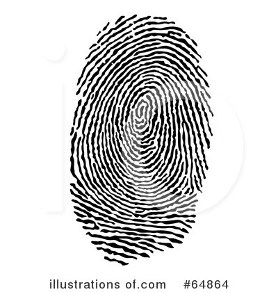 Royalty-Free (RF) Fingerprint Clipart Illustration #64864 by Frog974