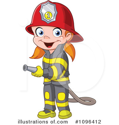 Royalty-Free (RF) Fire Fighter Clipart Illustration #1096412 by yayayoyo