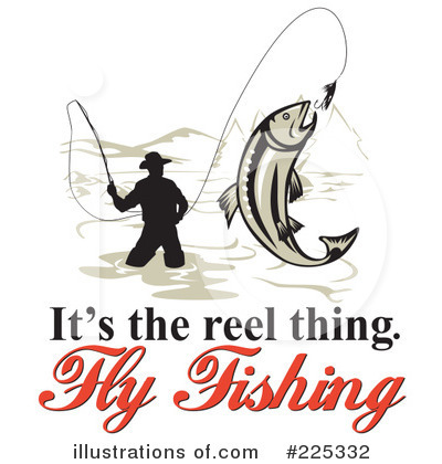 Royalty-Free (RF) Fly Fishing Clipart Illustration #225332 by patrimonio