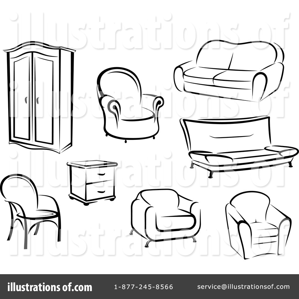 Royalty-Free (RF) Furniture Clipart Illustration by Vector Tradition SM - Stock Sample