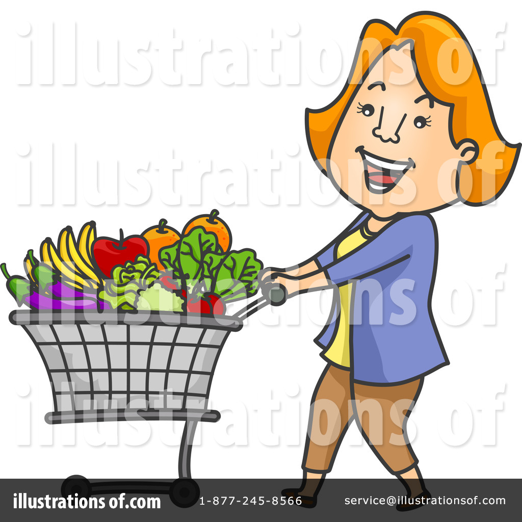 Royalty-Free (RF) Grocery Shopping Clipart Illustration #1228000 by BNP Design Studio