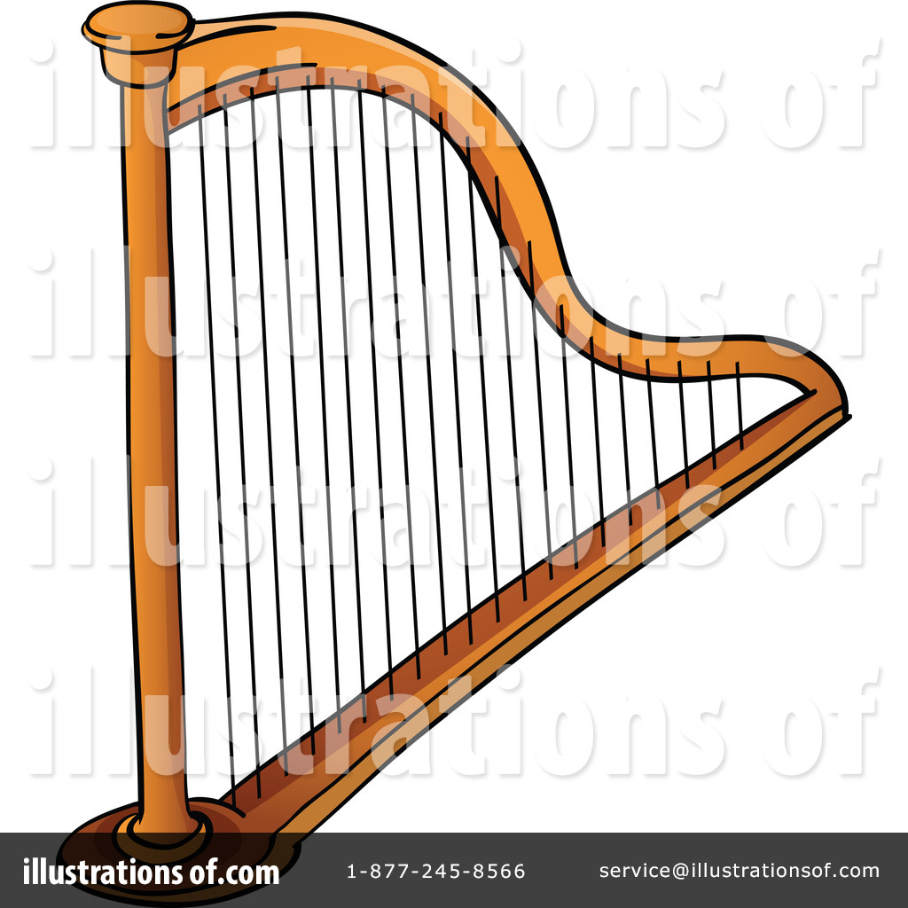 Royalty-Free (RF) Harp Clipart Illustration #1129438 by colematt
