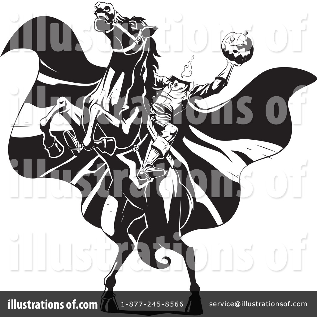Royalty-Free (RF) Headless Horseman Clipart Illustration #34118 by Lawrence Christmas Illustration