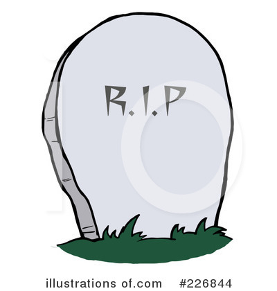 Royalty-Free (RF) Headstone Clipart Illustration #226844 by Hit Toon
