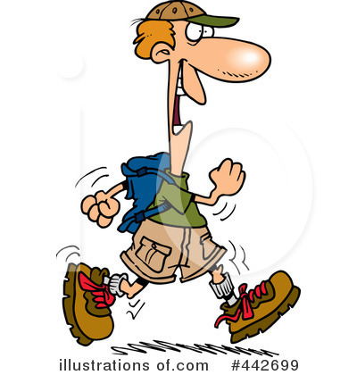 Royalty-Free (RF) Hiker Clipart Illustration #442699 by Ron Leishman