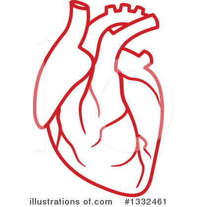 Royalty-Free (RF) Human Heart Clipart Illustration #1332461 by Vector Tradition SM