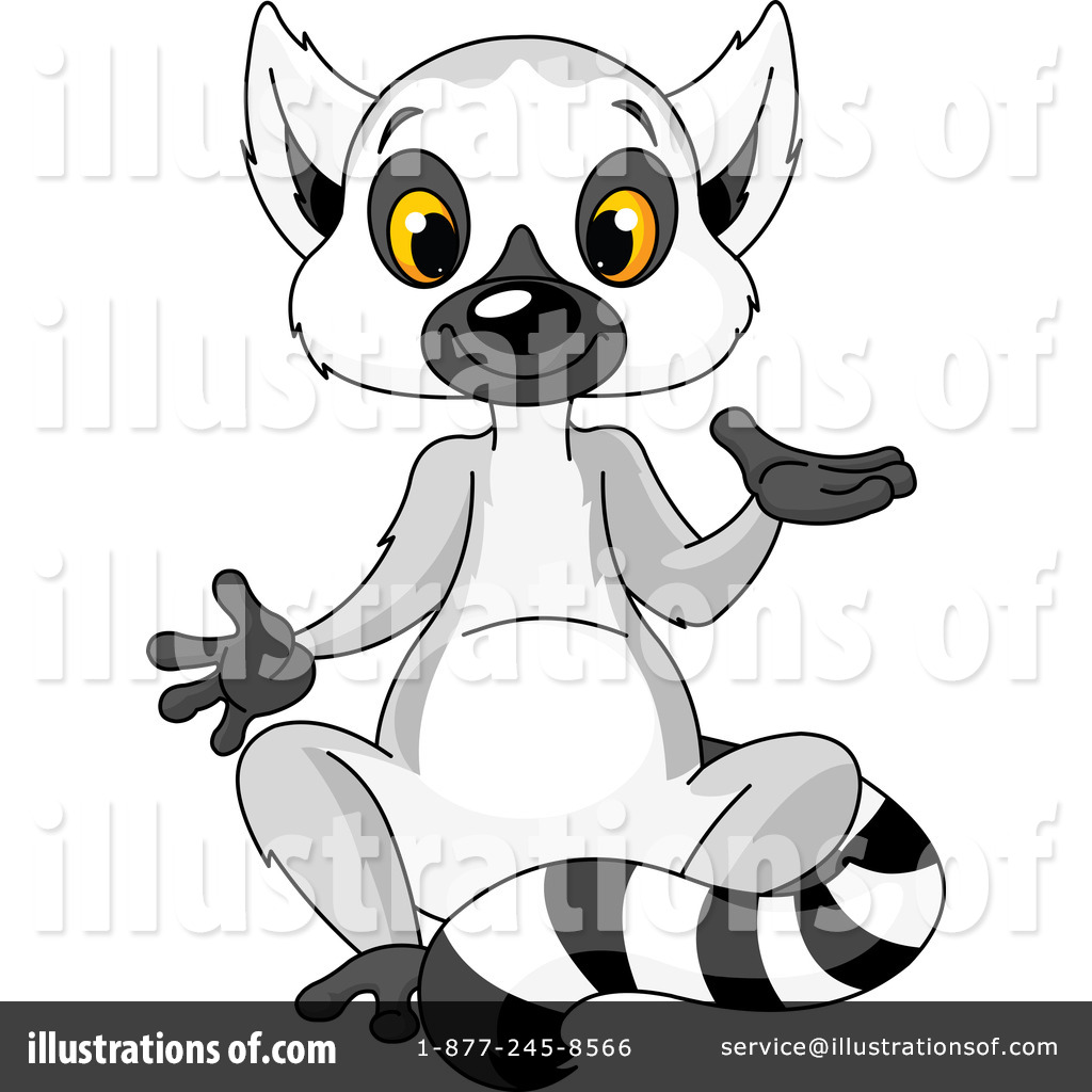 Lemur cartoon waving hand Roy