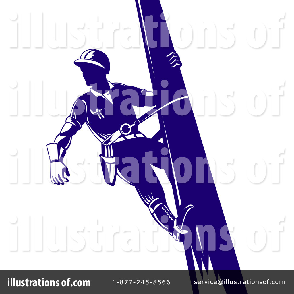 Royalty-Free (RF) Lineman Clipart Illustration #216116 by patrimonio