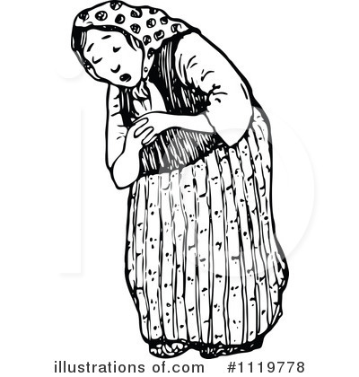 Royalty-Free (RF) Old Woman Clipart Illustration by Prawny Vintage - Stock Sample