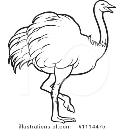 Royalty-Free (RF) Ostrich Clipart Illustration #1114475 by Lal Perera