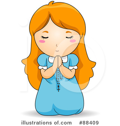 Praying girl Clipart