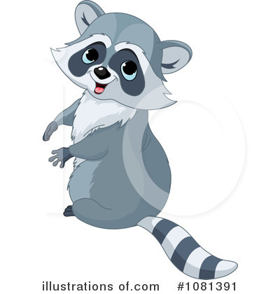 Royalty-Free (RF) Raccoon Clipart Illustration #1081391 by Pushkin