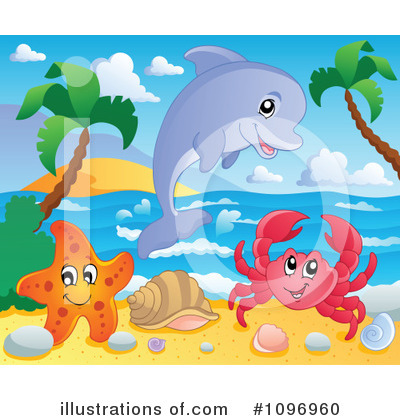 Royalty-Free (RF) Sea Life Clipart Illustration #1096960 by visekart