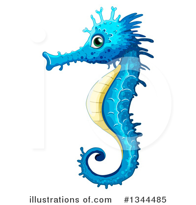 Royalty-Free (RF) Seahorse Clipart Illustration #1344485 by colematt