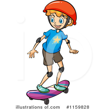 skateboard: Boy Riding a Skat