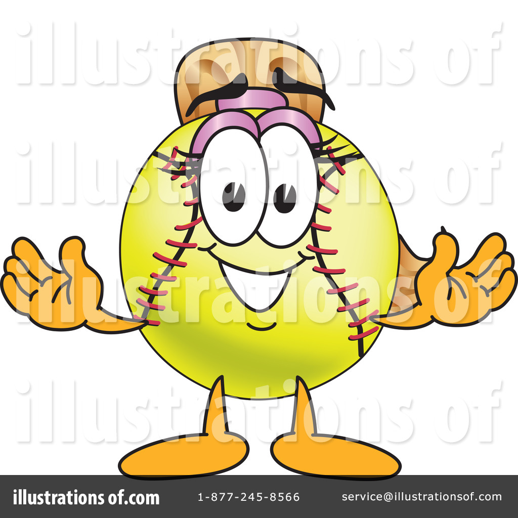 Royalty-Free (RF) Softball Mascot Clipart Illustration #212963 by Toons4Biz