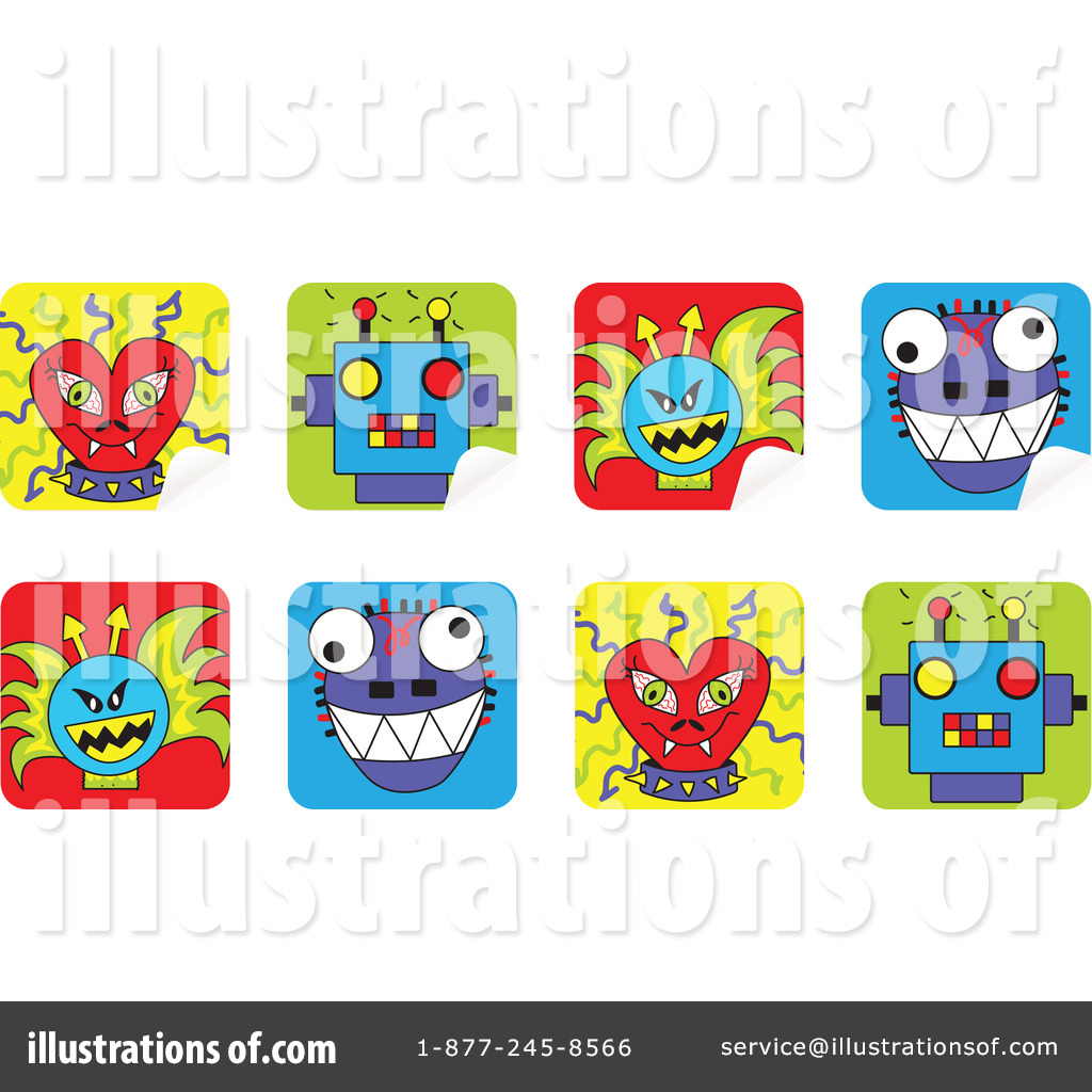 Royalty-Free (RF) Stickers Clipart Illustration #72102 by inkgraphics