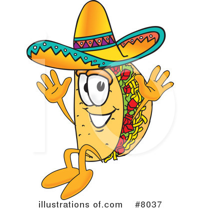 Royalty-Free (RF) Taco Clipart Illustration #8037 by Toons4Biz
