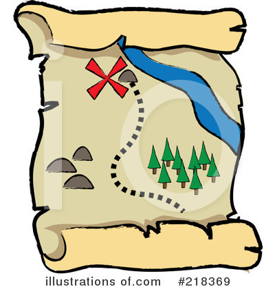 Royalty-Free (RF) Treasure Map Clipart Illustration by Pams Clipart - Stock Sample