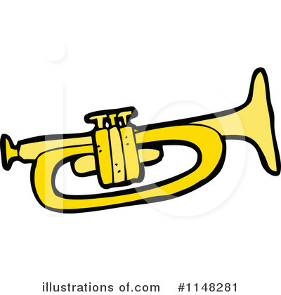 Royalty-Free (RF) Trumpet Clipart Illustration #1148281 by lineartestpilot
