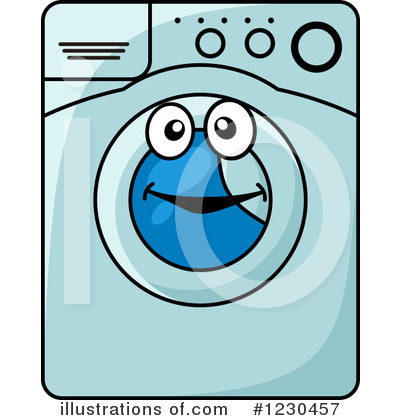 Royalty-Free (RF) Washing Machine Clipart Illustration #1230457 by Vector Tradition SM