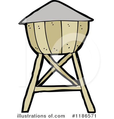 Royalty-Free (RF) Water Tower Clipart Illustration #1186571 by lineartestpilot