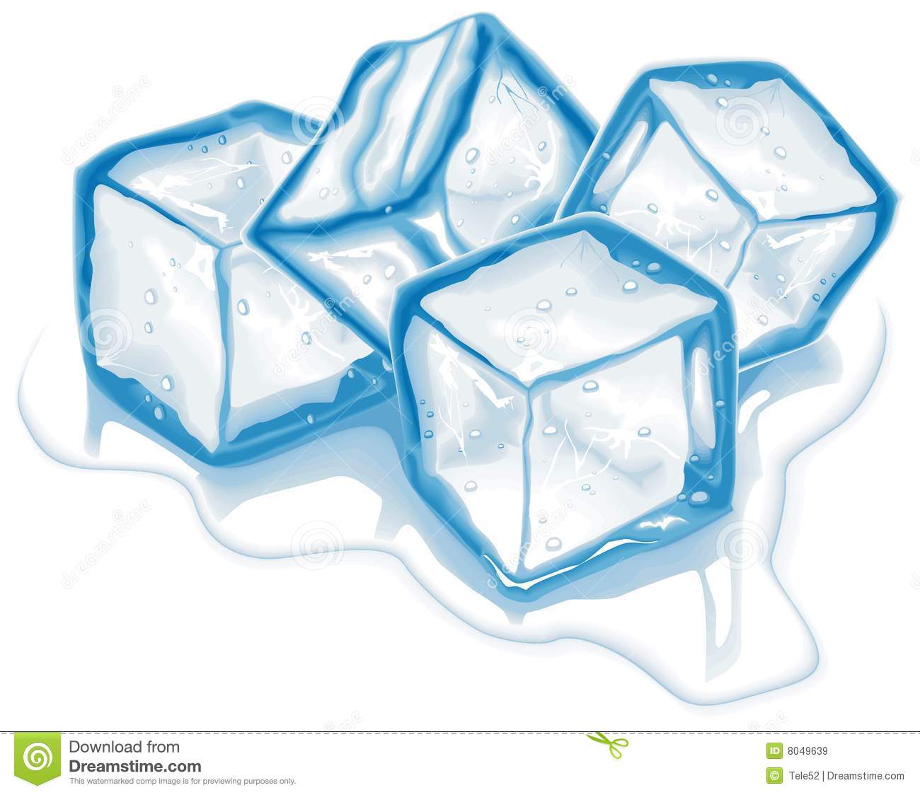 Royalty Free Stock Images Four Vector Ice Cubes