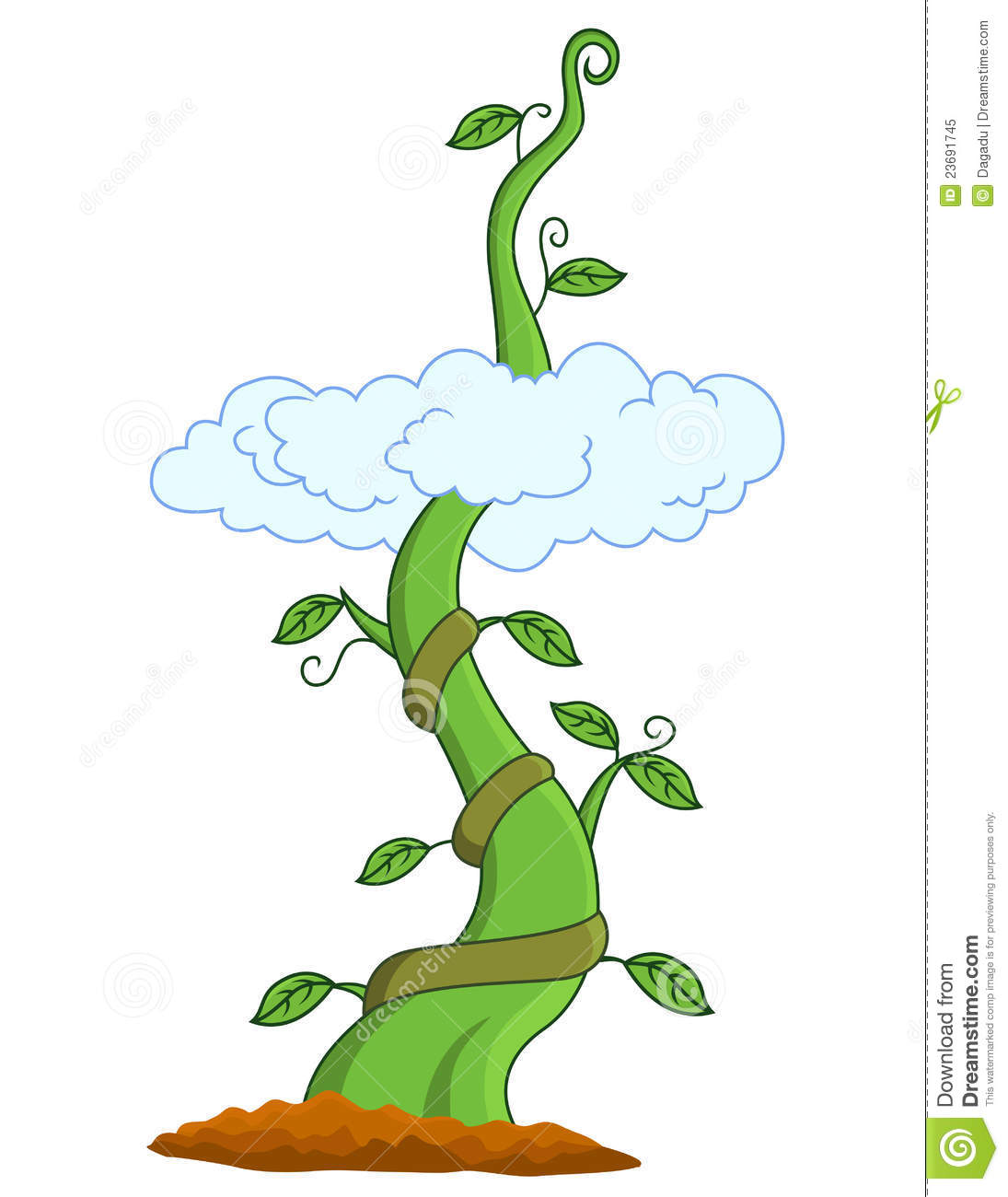 Green Branch Leaves clip art 