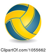 Royalty Free Vector Clip Art Illustration Of A 3d Water Polo Ball