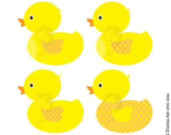 Rubber Duck Clip Art Ducky Duckie Baby Shower Yellow Baby Duck COMMERCIAL USE Birthday Party Diy Invitations VECTOR Eps Jpg Png Images 10062