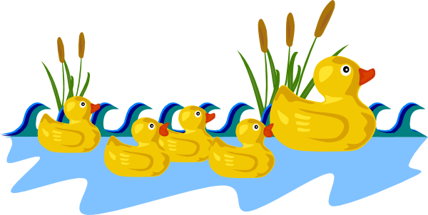 Rubber Duck Family Swimming Clip Art At Clker Com Vector Clip Art