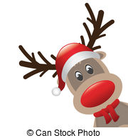 ... rudolph reindeer red nose and hat scarf