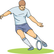 rugby player catching ball. S - Rugby Clip Art
