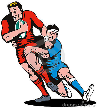 Rugby Player Tackling Royalty - Rugby Clip Art