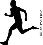 Runner - Abstract vector illustration of marathon runner