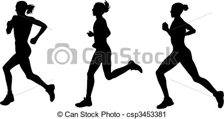 Runner icon / logo Clipartby marish60/4,342; Marathon - Abstract vector illustration of marathon runners