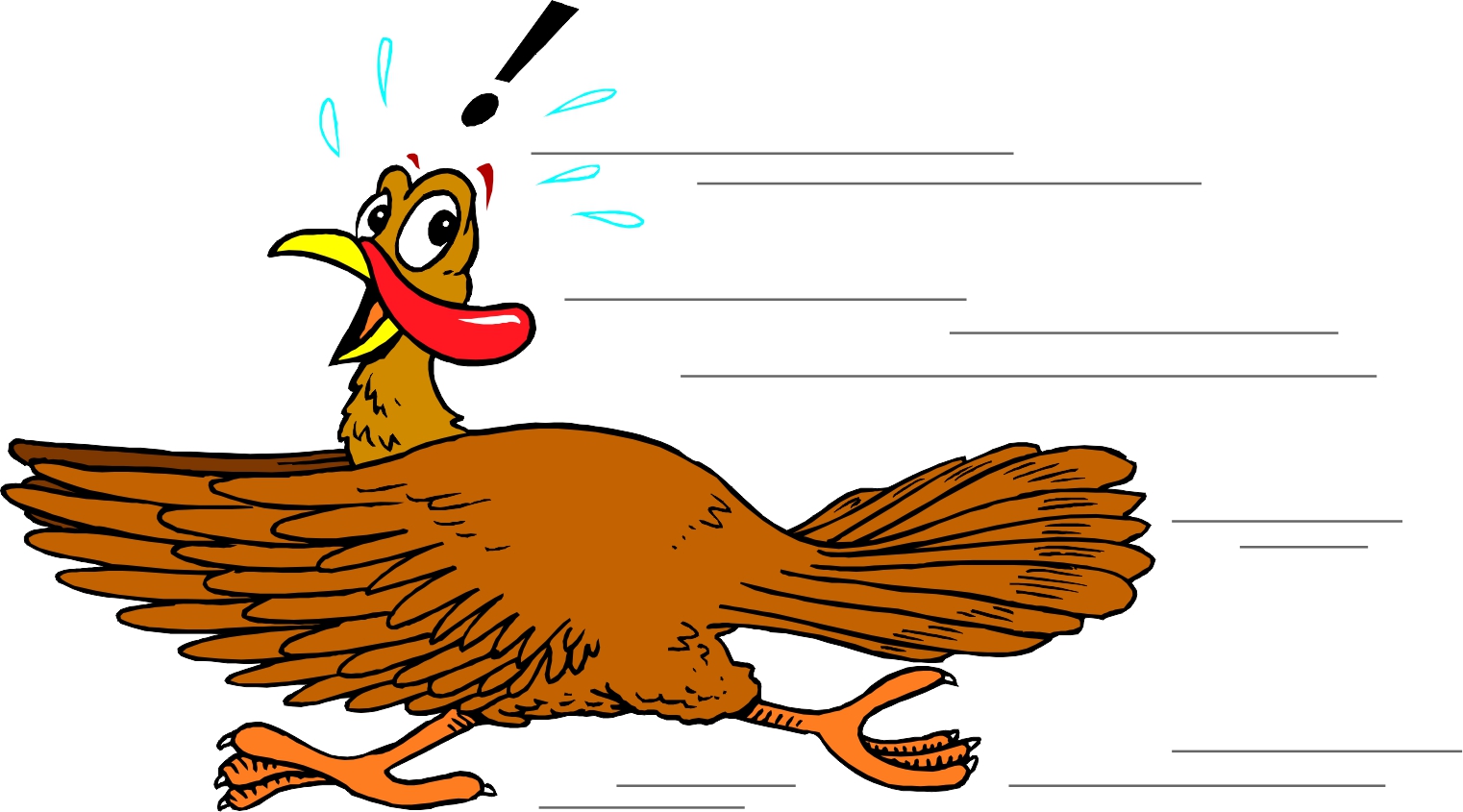 running turkey clipart - Running Turkey Clipart