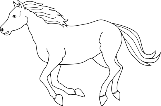 Running horse clip art at vector clip art
