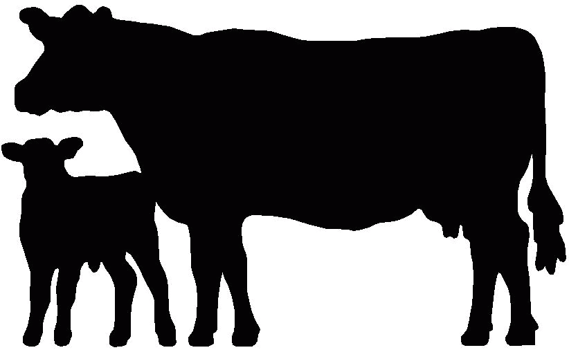 Beef Cow Silhouette Clipart P