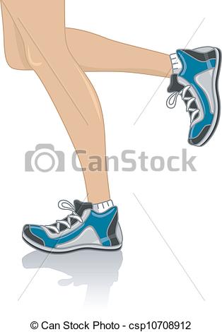 ... Running Legs - Cropped Illustration Featuring the Legs of a.