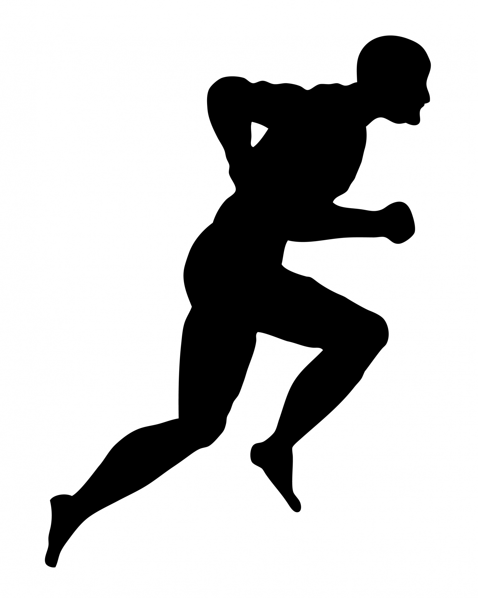 Running Man Silhouette Clipar - Man Running Clipart