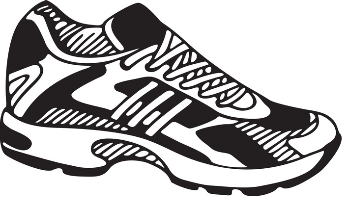 nike running shoes clipart
