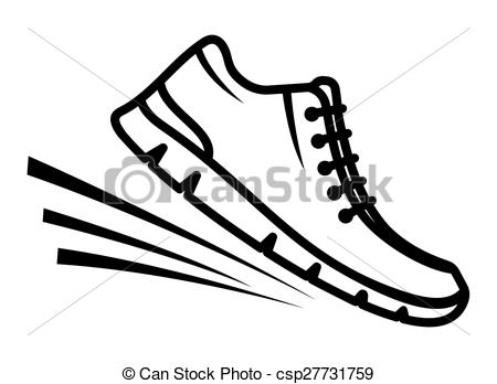 Running shoe clip art at .