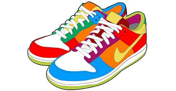 Running Shoes Clipart Clipart - Tennis Shoes Clipart