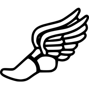 Running Shoe Icon on White Ba