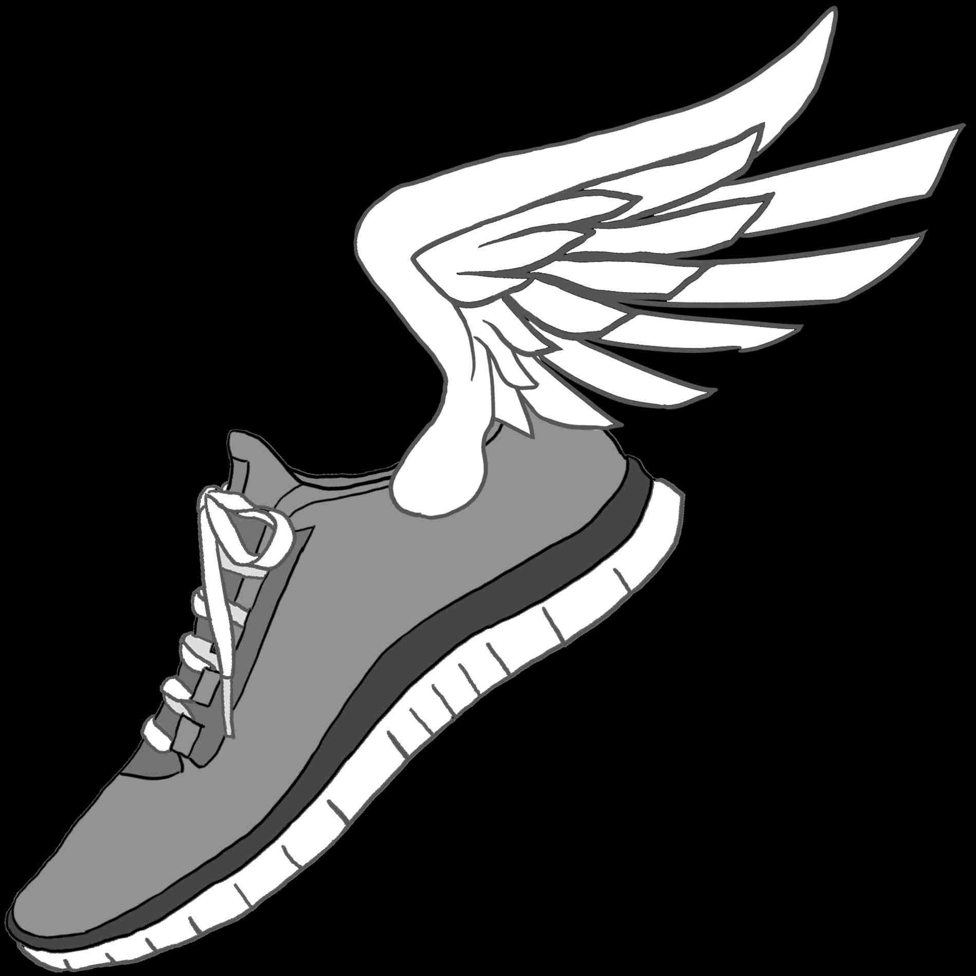 wings image wiki track runnin - Running Shoes Clipart