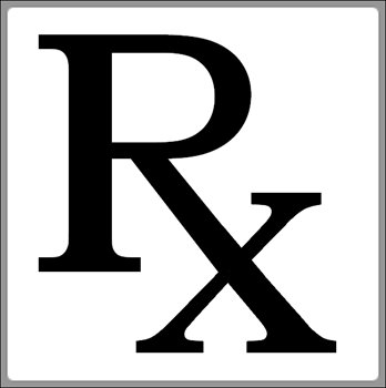 Rx symbol red button