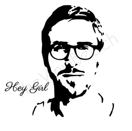 Ryan Gosling Decal by TheVinylBeach on Etsy